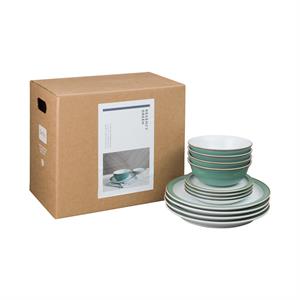 Denby Regency Green 12 Piece Tableware Set